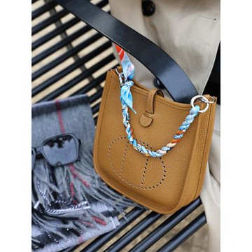 辰耿圈圈鏈絲巾鏈麻花鏈條真絲繩手提鏈百搭同款mini伊芙琳改造