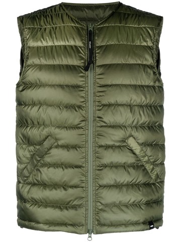ASPESI - padded down gilet - men - Polyester/Polyester/Feather Down - M - Green