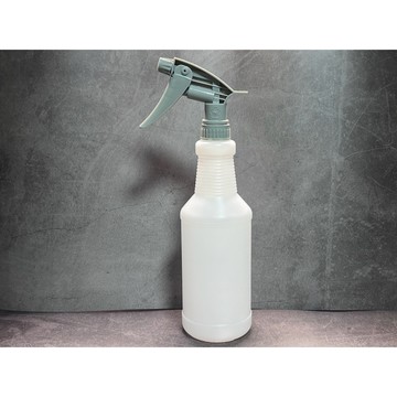 灰 台灣製造耐酸鹼噴頭＋HDPE 750ml瓶｜NBR耐油橡膠｜316不鏽鋼彈簧｜強酸強鹼清潔劑專用噴瓶