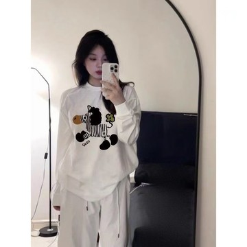 出清不補  短版長袖 早秋穿搭 秋冬女裝 百搭上衣 早秋 秋冬美式白色寬鬆純棉春秋長袖打底2025新款小個子百搭