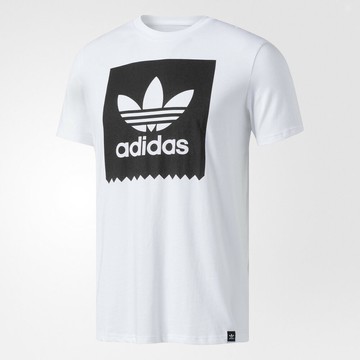 Adidas愛迪達 運動休閒短T 方塊LOGO 印花 短袖T恤  BR4991 白【逢甲 FUZZY】