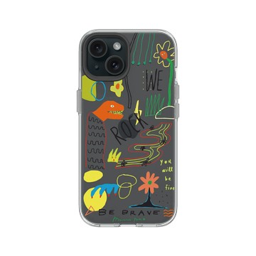 iPhone 15 Clear 透明 - MacaronToe 馬卡龍腳趾 - 勇敢一點 We Rock