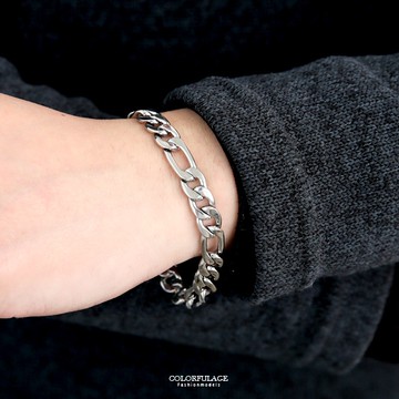 手環 簡約環扣環鋼製手鍊【NA436】時尚注目