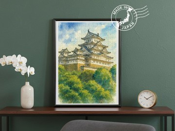 日本手工製拼圖・姬路城・日本風景・送禮、擺設、裝飾