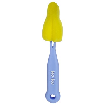 KU.KU. 酷咕鴨 KU海綿奶嘴刷 KU5382 呵護奶嘴 清潔無死角  海綿型  1入