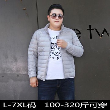 2024輕薄棉服秋冬胖子大碼男裝加肥加大外套肥佬短款加絨保暖上衣