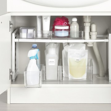 日本珍珠金屬 日本製下水槽伸縮收納架(36-53cm)