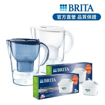 【BRITA官方】Marella馬利拉 MXPRO濾水壺+6入MXPRO去水垢濾芯(共7芯)淨水壺、桌上型濾水器、半年份