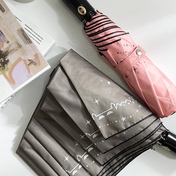 【防曬膠零透光自動傘-星城堡】大傘面 手開傘 防曬 雨傘推薦