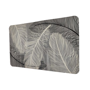 軟式科技絨吸水防滑地墊  片飛羽  60 x 40cm  1個