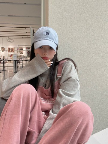 背帶褲女收腰顯瘦抽繩休閒運動時尚百搭吊帶闊腿連體長褲子夏季新款【聚寶屋】