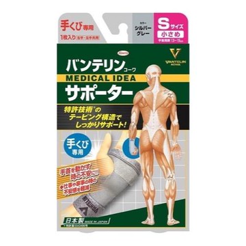 萬特力護腕專用 小號 S尺寸 1枚 (銀灰色)