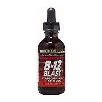 B12 Blast Raspberry Liquid 2 OZ EA by Bricker Labs