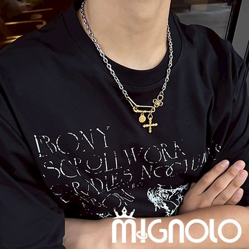 MIGNOLO💫信徒編碼｜鈦鋼項鍊 原創 迴紋針項鍊 男生項鍊 女生項鍊 項鍊男 嘻哈項鍊 項鏈 鋼鏈