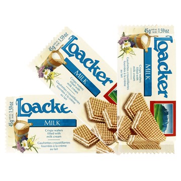 《Loacker》義大利萊佳牛奶哈斯餅45g*3入