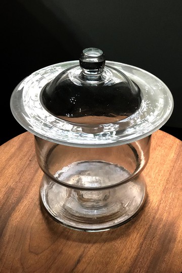 大盤蓋圓形玻璃罐