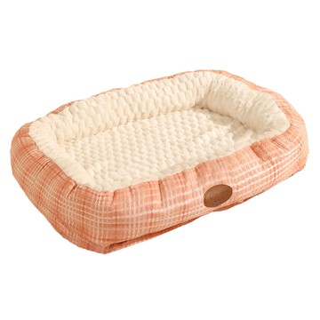 華夫格寵物睡窩  粉白色  XL  1個