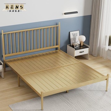 免運 附發票 單人床 雙人床 家用床 現代簡約鐵架床加固1.8m米雙人床北歐風鐵藝床折疊鐵床1m單人床工廠現貨直銷 全館八折 售後保障 5k111 店長新品推薦