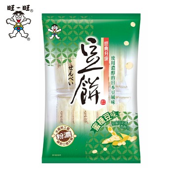 【旺旺】豆餅-蜜糖豆味(米果）72G(2枚*12袋)