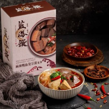 藍海饌  麻辣鴨血臭豆腐寬粉 2入/盒-4盒組