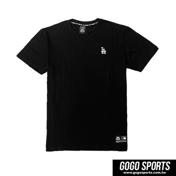Majestic-道奇隊小LOGO電繡經典短T(黑)