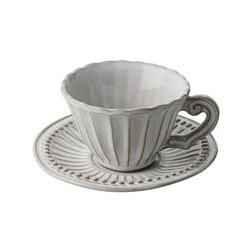 VBCCASA Fondaco 條紋茶杯組  1套  白色