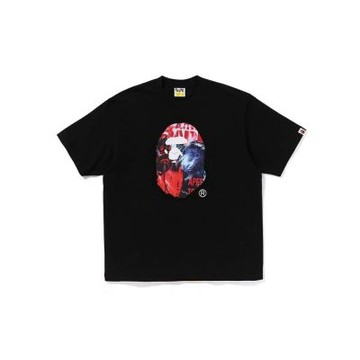 BAPE Photo Print Ape Head Tee 猿人 偏大 短袖 黑色 RAY-93 [台灣現貨]