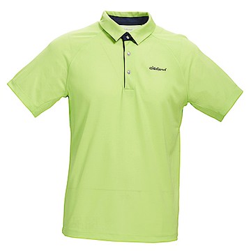 荒野【wildland】男涼感POLO本布領短袖上衣芥墨黃