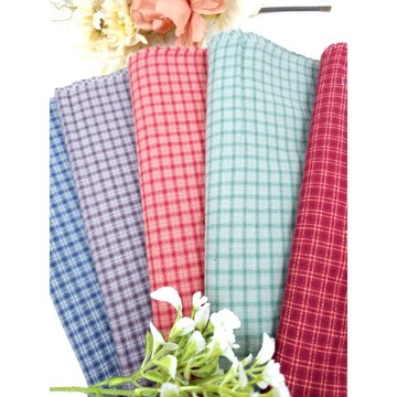 10色格子先染小布組 先染棉被組