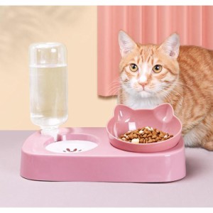 給水器付き フードボウル 猫用 犬猫 自動給水器 ペットフィーダー兼用