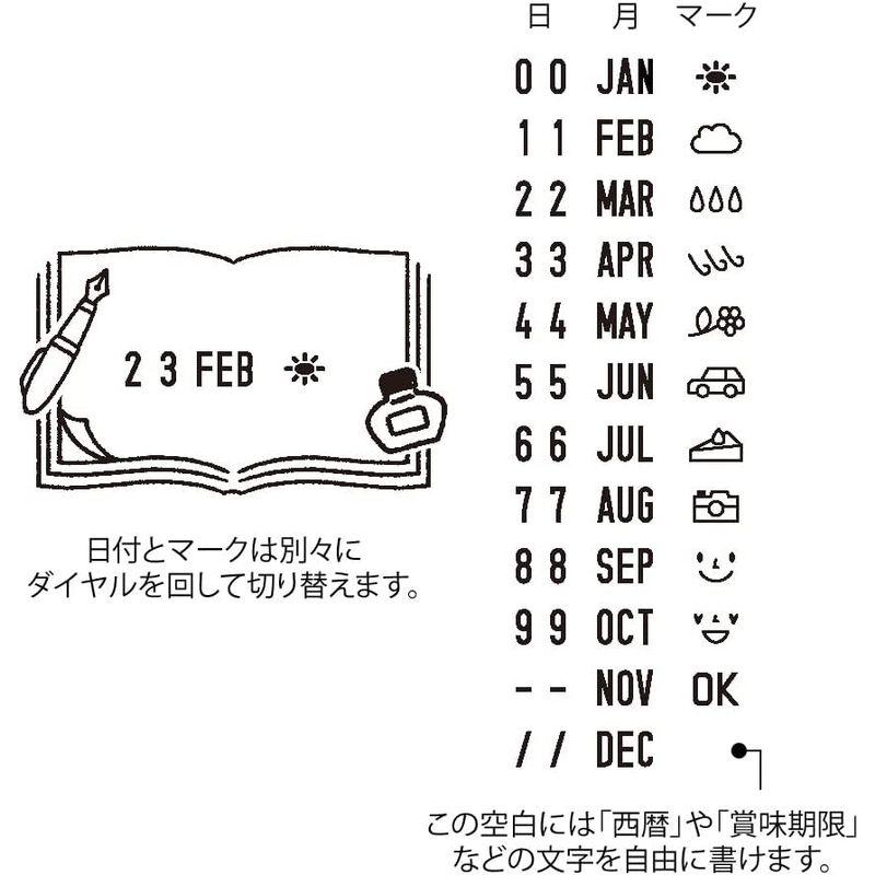 ミドリ スタンプ 回転印 日付 文房具柄 35456006