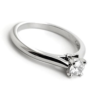 九五成新展示品！Cartier PT950鉑金-1895系列四爪鑲鑽GIA 0.31克拉戒指49號