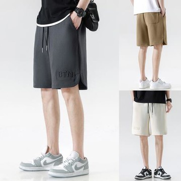 運動短褲男夏季薄款五分褲日系復古直筒寬松休閑褲男士大碼中褲潮