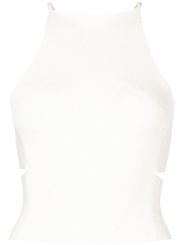 Galvan London - Claudia rear lace-up top - women - Polyester/Viscose/Polyamide/Elastane - M - White