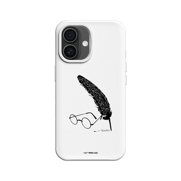 iPhone 16 SolidX 白 - 哈利波特 Harry Potter - 羽毛筆和眼鏡
