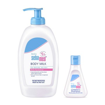 Sebamed施巴5.5 嬰兒舒敏浴露400ml(+洗髮乳50ml )【德芳保健藥妝】