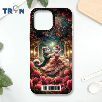 TRON IPHONE 16 PRO MAX 月光下玫瑰庭園跳舞的貓咪 防摔 MAGSAFE 磁吸 太空載具殼 透黑 手機殼