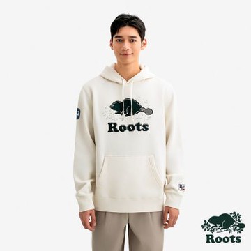 Roots男裝-WINTER BEAVER 連帽上衣-象牙白