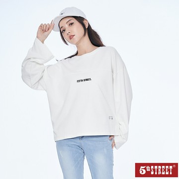 女裝 後挖洞上衣-米白 (560891) 【5th STREET】【APP下單天天10%回饋】 最高折426