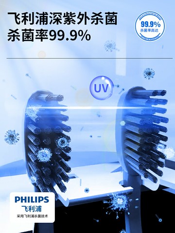 飛利浦紫外線消毒器牙刷置物架智能殺菌免打孔電動牙杯壁掛收納架
