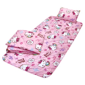 戀家小舖 HELLO KITTY 戀愛達人 三合一睡墊組 涼被 110x150cm±5% 睡墊 78x150cm±5% 枕頭 36x46cm±5%  童枕36 x 46cm + 睡墊78 x 150cm + 涼被110 x 150cm