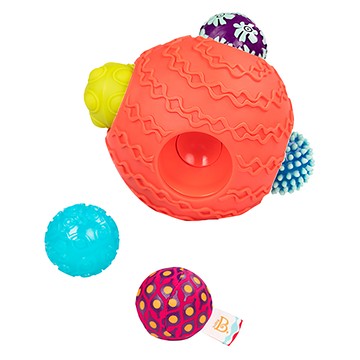 B.toys 波麗觸覺感統球組 6個月以上  葡萄柚  1組