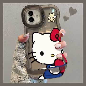 適用iphone16promax蘋果11手機殼17透明14硅膠12支架15抱心貓咪13