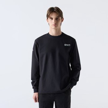 DESCENTE 長袖上衣 男 快排 GER DOUBLE-LAYER WEAK BRUSHED SWEATSHIRT 黑 SQ421IWHO1-BLK0