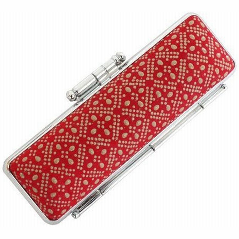 伝統工芸 印伝 印鑑ケース 印鑑ケース10 5mm 12 0mm共用サイズ C 33 赤印伝 幾何学模様 朱肉付き 通販 Lineポイント最大0 5 Get Lineショッピング