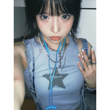 【 𝑭𝒍𝒐𝒘𝒆𝒓𝒔𝒆𝒂】bm風小心機背心女 刺繡吊帶 修身顯瘦 辣妹上衣 無袖上衣 小可愛 純慾上衣