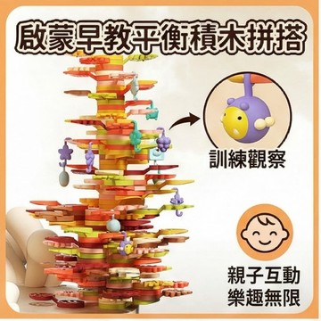 💥隔日到貨&免運出貨💥 疊疊樂 平衡積木拼搭 兒童拼圖 鍛鍊平衡耐心益智積木 親子交流智力開發 互動玩具 啟蒙早教