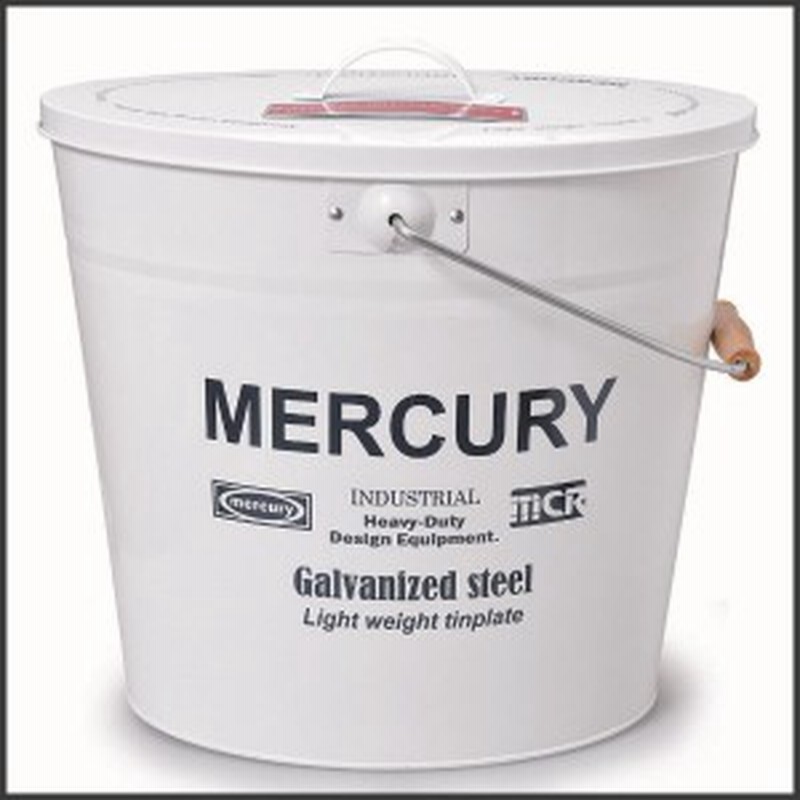 バケツ おしゃれ ふた付 ブリキ ガーデニング 収納 マーキュリー ブリキバケツ オーバルフタツキ ホワイト 通販 Lineポイント最大1 0 Get Lineショッピング