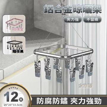 【APEX】鋁合金晾曬夾12夾 三入組