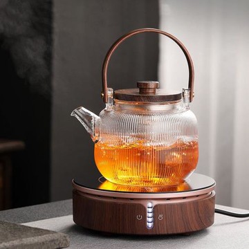 (免運)玻璃煮茶壺蒸茶兩用壺提梁泡茶壺木蓋耐高溫燒水壺大容量蒸煮茶器